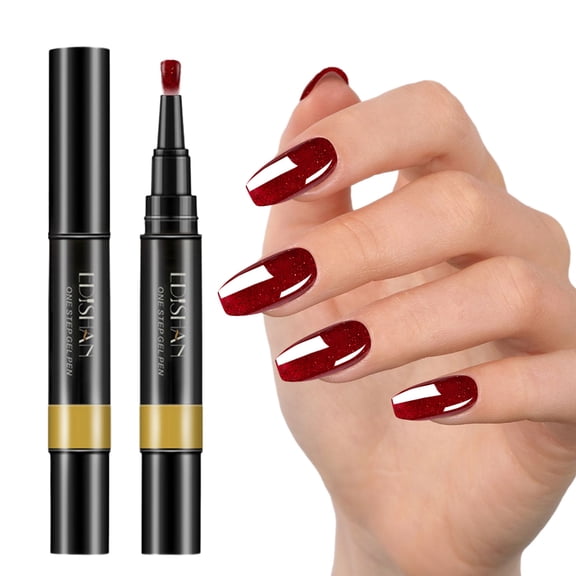 3-In-1 Nail Gel Pen, 1Pc E - Multi-Color Step Nail Gel Pen Set, No Base/Top Coat Needed Nail Art Pencil 5Ml, Nail Pen Easter Mother'S Day Jia Pian