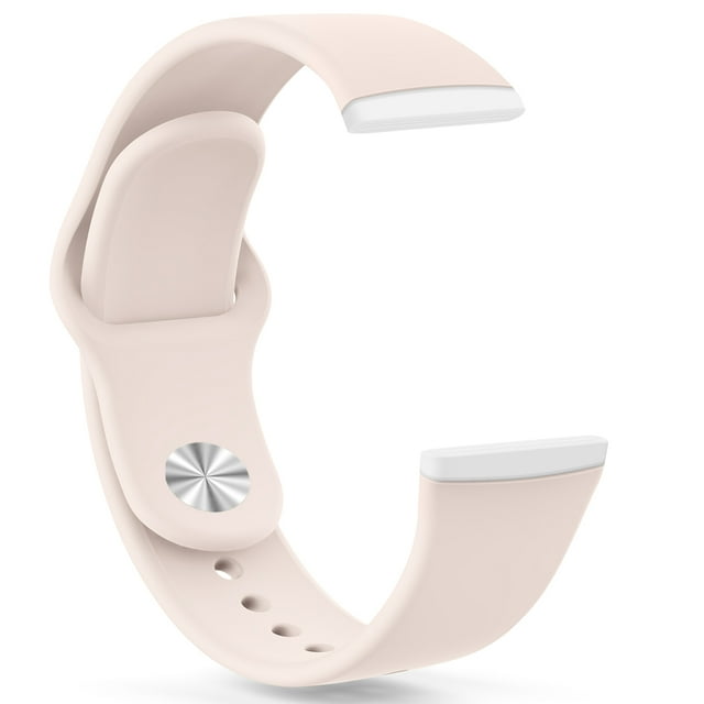 Soft Silicone Strap For Fitbit Versa 3/Versa 4 Band Sport Bracelet Wristband For Fitbit Sense/Sense 2 Watchband Replacement Pink Sand Size L