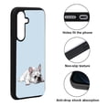 thumbnail image 2 of WIRESTER Shockproof Soft Rubber Cover Case for Samsung Galaxy A16 5G 6.7", French Bulldog Dog Lying Down Looking Up On Pale Aqua Background, 2 of 5
