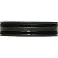 thumbnail image 3 of Titanium Brushed And Polished Black Ip-Plated 6mm Grooved Band (Size 9) Made In China tb365-9, 3 of 5