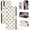 Brown, variant on ELEHOLD Crossbody Case for iPhone XS/X, Cute Floral Shockproof Wallet Phone Case with Kickstand, Magnetic Buckle,Red