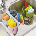 thumbnail image 4 of 2 Pack Kitchen Sink Shelf Hanging Sponge Drainboard Storage Baskets,Sink Faucet Housing Cradle Kitchen Shelving Rack Drain Sponges (Green), 4 of 6