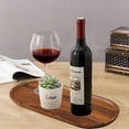 thumbnail image 2 of Oval Wooden Serving Tray - Walnut Wood Cheese Plate Charcuterie Board - Decorative Trays for Coffee/Tea Table - Kitchen Bathroom Counter Tray - Candle Trays Home Decor（30*14*2cm), 2 of 5