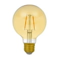 thumbnail image 3 of SYLVANIA Vintage LED Light Bulb, G25, 3W, Dimmable, 2200K, Amber Glow, 3 Pack, 3 of 11