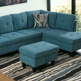 thumbnail image 6 of JESTOP 28.5" Upholstered Ottoman with Storage, Rectangle Fabric Footstool Bench, 6 of 7