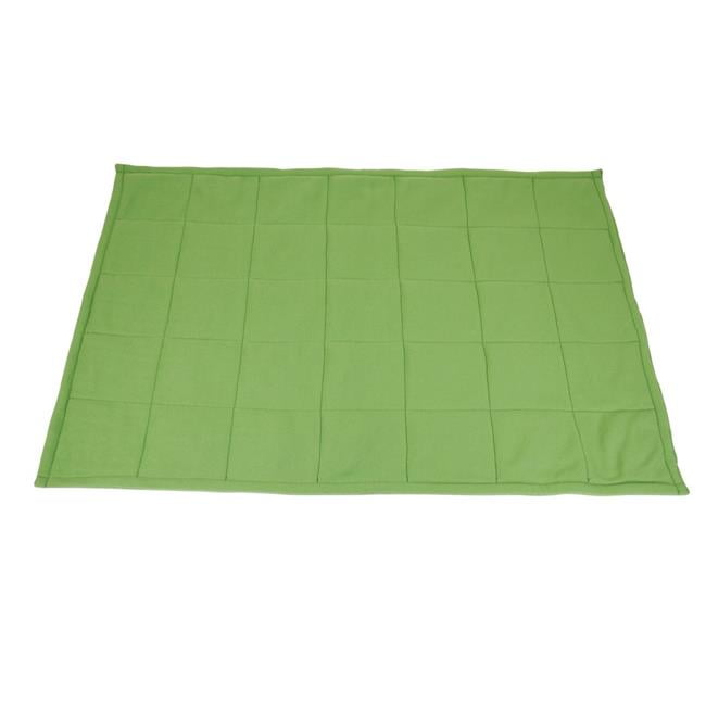 Abilitations 1543189 Fleece Weighted Blanket, Small - Green | Walmart