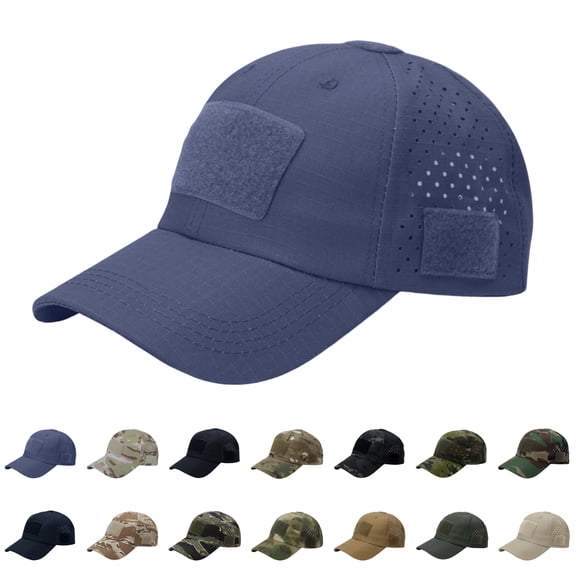 Tactical Baseball Cap with Laser Cut Mesh and Patch Panel for Outdoor Sports Adjustable Perfect for Daily Commuting Outdoor Sports Baseball Breathable Fishing
