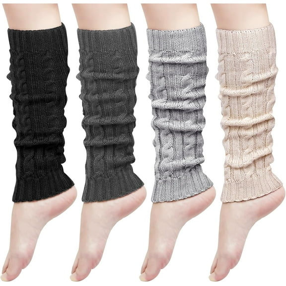 Zhengup Womens Leg Warmers Winter Warm Knit Long Boot Socks Slouch Knee High 80s for Party