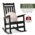 thumbnail image 6 of Stoog Outdoor Rocking Chair & Table set of 2, Porch Rocker with Table, 400Lbs Support HIPS Garden Rocker with High Back, Black, 6 of 9