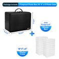 thumbnail image 2 of Caja de almacenamiento de fotos ENGPOW ignífuga con funda interior de 18 x 6 pulgadas, 2 of 8