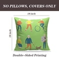 thumbnail image 2 of LALILO Throw Pillow Covers Lovely Cartoon Old People Time Reading Walking Cushion Cover 18" x 18", 2 Pack, 2 of 6