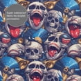 thumbnail image 3 of Rateoe rock Skull blue record Shower Curtain - Fancy Bathroom Shower Curtain Sets - Waterproof Shower Curtain with Hooks with 12 Plastic Hooks 72x72 Inches, 3 of 5