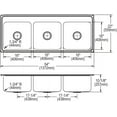 thumbnail image 2 of SS 54x22x10.1 Triple Drop-in Sink, 2 of 7