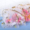 thumbnail image 4 of 100 bolsas de organza (9 * 12 cm) Bolsa de azúcar Bolsa de joyería Bolsas de dulces Patrón de estrella y luna Estampado en caliente para fiestas Bodas Dulces Chocolate Navidad Regalos de cumpleaños (B, 4 of 5