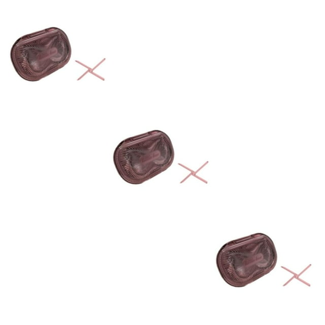 Youkk Étui Portable Boîte de Rangement pour Cotons-Tiges avec Protection Buccale en Plastique Transparent Rose G 3Ensemble