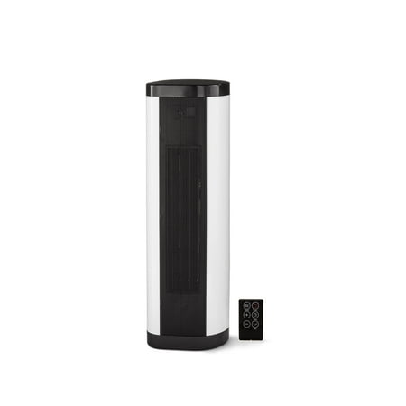 Mainstays Baseboard Tower Heater, Black/White,