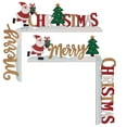 thumbnail image 3 of Christmas Door Frame Decoration Santa Front Door Corner Sign Decor Home Wooden Door Frame Ornament Party Table Decor Props Gift for Wall Window DIY Craft, 3 of 7
