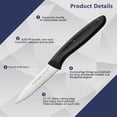 thumbnail image 5 of Ruffulon Straight Edge Paring Knife Set of 6, Stainless Steel Small Kitchen Knife, Ultra Sharp Peeling Knife, Fruit Knife with Black Plastic Handle, 5 of 7