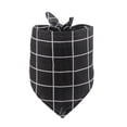 thumbnail image 3 of Greeniant Bufanda de baba para 4 estaciones, plegable, de algodón suave, elegante, reutilizable, ajustable, toalla Triangular para mascotas, para cuello Ropa para mascotas Tela escocesa negra Greeniant PT003844-02, 3 of 6