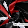 thumbnail image 6 of HVEST Abstract Geometric Shower Curtain, Black and Red Abstract Line Bathroom Curtain Modern Simple Polyester Fabric Decor Curtain with Hooks, 60X72 inch, 6 of 8