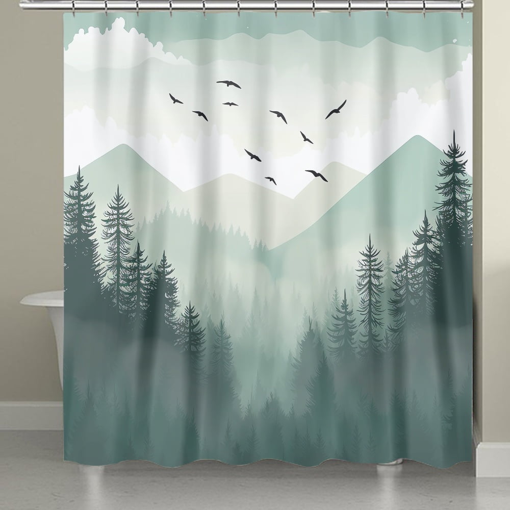 Fraigo Mountain Forest Shower Curtain Shower Curtains for Bathroom