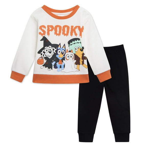 Bluey Bingo Chloe Halloween Fleece Sweatshirt and Jogger Pants Outfit Set Toddler to Little Kid