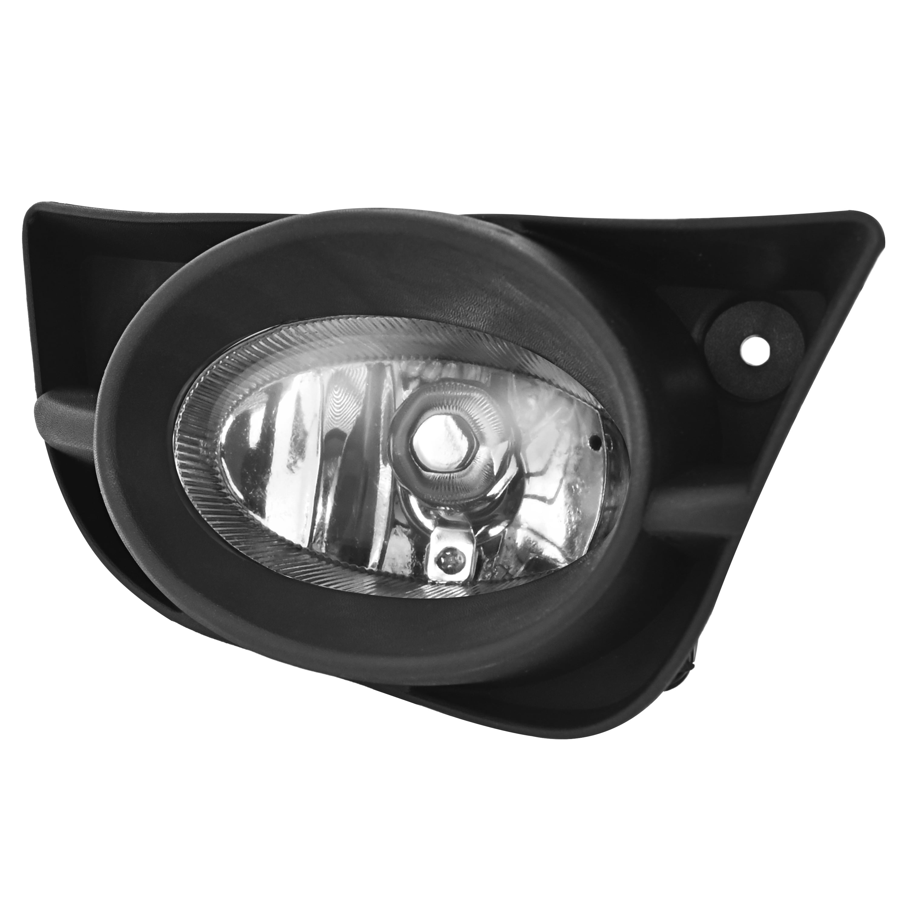 Kojem Right Fog Light w/Fog Light Bezel for 2009-2011 Honda Fit Replacement for HO2592122 33951-TK6-305 Fog Lamp Assembly w/Bulbs Clear Lens Black Bezel Passenger Side