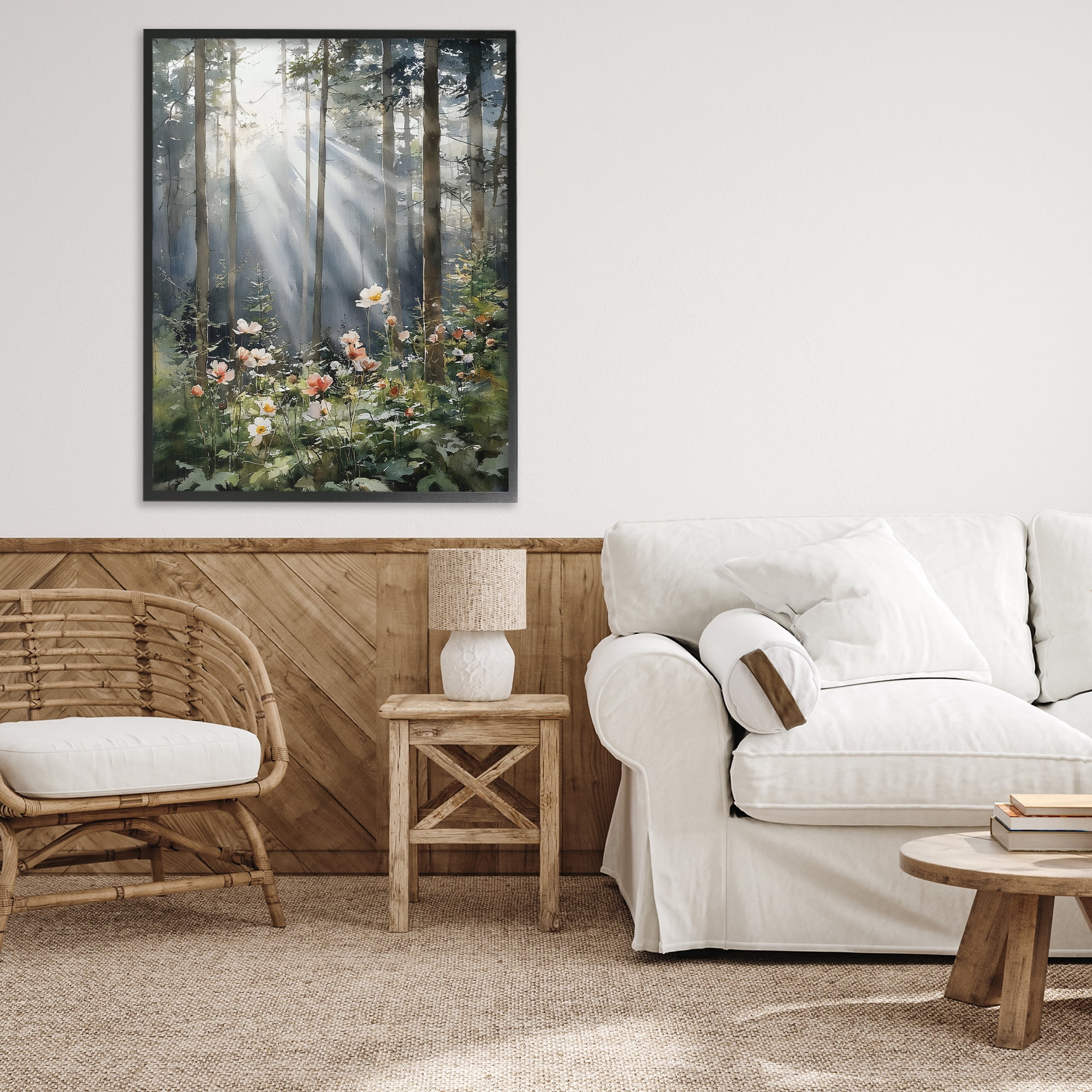 Stupell Industries Sunlit Woods In Morning Black Framed Giclee Art, design by Franklyn Gregory