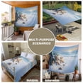 thumbnail image 6 of Christmas Beach Tapestry for Bedroom Wall Hanging Tapestry, Blue Shell Starfish Conch Pine Cone Snow Ceiling Backdrop Tapestries Poster Blanket Wall Decor for Teens Room Living Room Dorm 39" x 59", 6 of 8