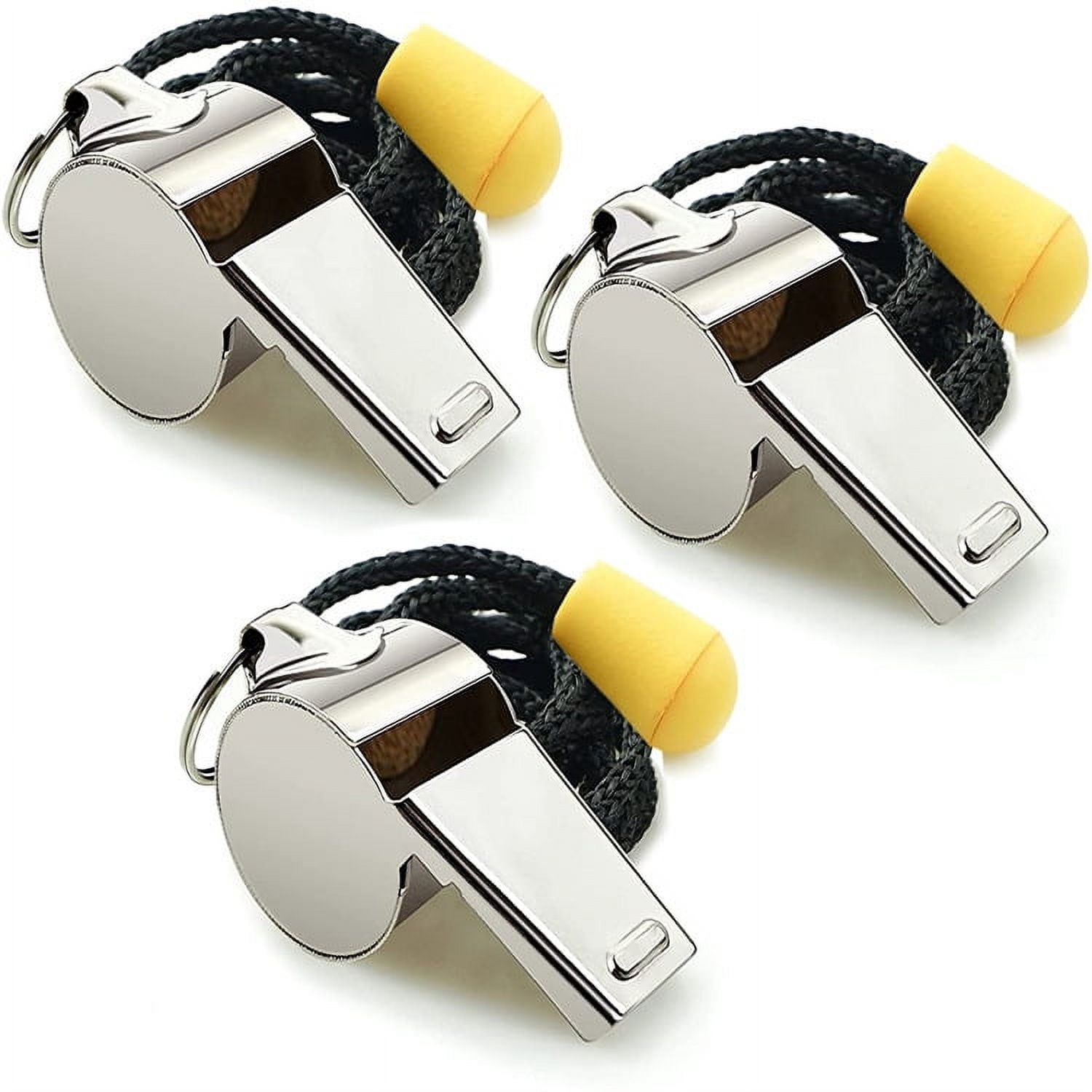 3 Pcs de Haute Qualité en Acier Inoxydable Sifflet Balle Jeu Arbitre Jeu Cheer Whistle