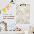 thumbnail image 7 of 12.5"x9" Boho Rainbow Clipboards, Standard A4 Letter Size Nursing Clipboard with Low Profile Metal Clip Decorative Clip Board for Office Supplies,Silver, 7 of 7