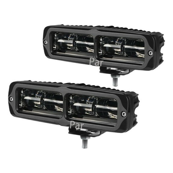 4 LED Bar Headlights Magnifying Glass 8d 6000lm Cars Motorcycles