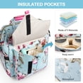 thumbnail image 4 of Mochila para pañales LitBear de gran capacidad, impermeable, rosa, 4 of 7