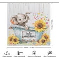 thumbnail image 3 of Sunflower Elephant Shower Curtain for Bathroom Durable Water-proof Women Men Quick-Drying Hello Sweet Cheeks Shower Curtain with 12 Hooks for Hotel Home Decor Bath Accessories 72x72 Inch, 3 of 6