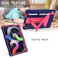 thumbnail image 3 of Allytech iPad Air 5 Case, iPad Air 4 Case, Rugged Heavy Duty Protective Build in Kickstand Feature Kids Friendly Anti-scratch Drop Proof Case Cover for Apple iPad Air 5th 4th Gen 10.9", Navyblue/Rose, 3 of 3