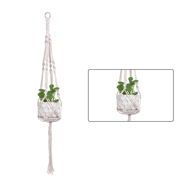 Injueey Colgador de macramé hecho a mano para plantas, flor/colgador de macetas para decoración de pared, patio, jardín, decoración para sala de Jardín y Patio No.18 Injueey HA001777-18