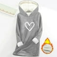 thumbnail image 5 of FNFYFH Hoodies for Women Thermal Fleece Liend Graphic Hoodie Hooded Pullover Sweatshirt Thickened Cozy Loungewear Winter Tunic Tops, 5 of 5