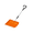 Orange, variant on Blue 47.24in Telescopic Snow Shovel & Ice Scraper - Lightweight Rust-Resistant Aluminum Compact, Extendable Handle for Outdoor Snow Removal, Easy to Store for Car Driveway Sidewalk Winter Use, 1pc