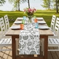 thumbnail image 4 of Farmhouse Spring 120 Inch Table Runner, Seaweed Green Fruit Plant Leaf Flower Farmhouse Dresser Scarf Cotton & Linen Tablerunner for Dining/Kitchen Island/Holiday Party Décor 13" x 120", 4 of 9