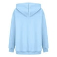 thumbnail image 5 of CAUYDY Cute Ghost Graphic Hoodies for Women Halloween Funny Spooky Hooded Sweatshirt Vintage Pullover Casual Tops(Sky Blue,XXL), 5 of 6