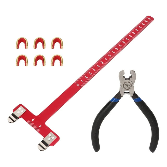 Bow String Nocking Points Pinces Ensemble, Bow String Nocking Points T Règle Nocking Boucle Pince Kit Arc de Tir à l'Arc Tournant Kit Haut de Gamme Performance