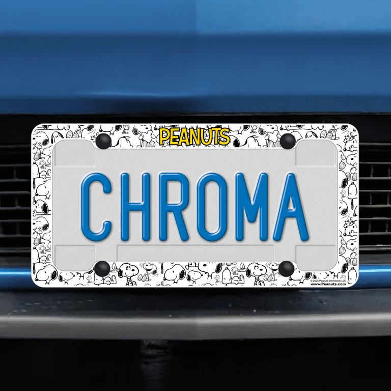 Peanuts Cartoon License Plate Frame (ABS) - Walmart.com