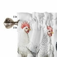 thumbnail image 4 of Rustic Rooster Valances for Windows Farmhouse Kitchen Curtains Valances Rod Pocket Valance Curtains for Kitchen Windows White Chicken Country Window Valances for Bathroom Bedroom 42"x12", 4 of 6