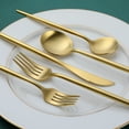 thumbnail image 7 of OGORI 30 Piece Food Grade Stainless Steel Gold Flatware Set,Tableware Cutlery Set for Home and Restaurant, Dishwasher Safe - Gift Box for 6, 7 of 7