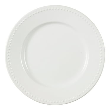 Mainstays 10.39in Brynn White Stoneware Dinnerplate