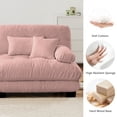 thumbnail image 5 of AOOWOW 133.8" Deep Seat Modular Sofa Set, Chenille Fabric Large Sectional Couches for Living Room, 3 Seater Modern Cloud Couch Set with 2 Ottomans for Apartment or Bedroom, U Shaped, Pink, 5 of 7