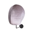 thumbnail image 4 of Maniquí de terciopelo con cabeza de maniquí, soporte para pelucas, perchero de pared resistente con base metálica Gancho negro, 4 of 9