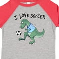 thumbnail image 4 of Inktastic I Love Soccer-dinosaur in Blue Boys or Girls Toddler T-Shirt, 4 of 5