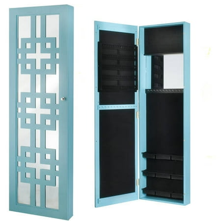 Deluxe Designer Jewelry Armoire With Decorative Mirror Walmart