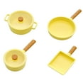 thumbnail image 2 of Kokiya 4 Pieces 1/6 Dollhouse Cooking Pot Mini Cookware Model for BJD Dolls Kitchen yellow, 2 of 7